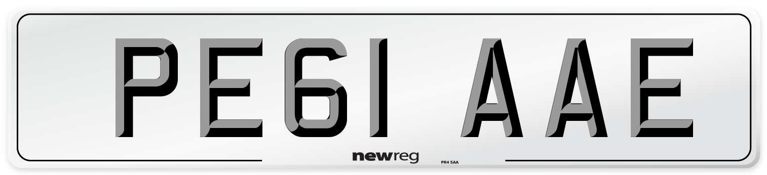 PE61 AAE Number Plate from New Reg